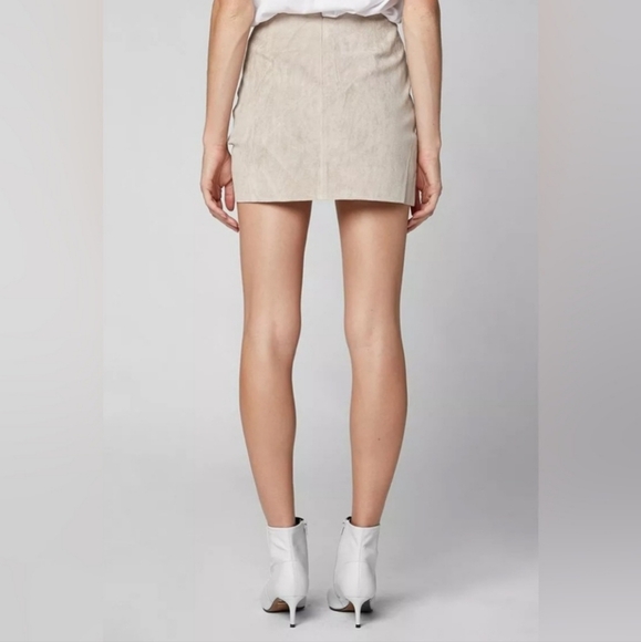 Blank NYC Leather Mini Skirt Taupe 30 L - Picture 2 of 9